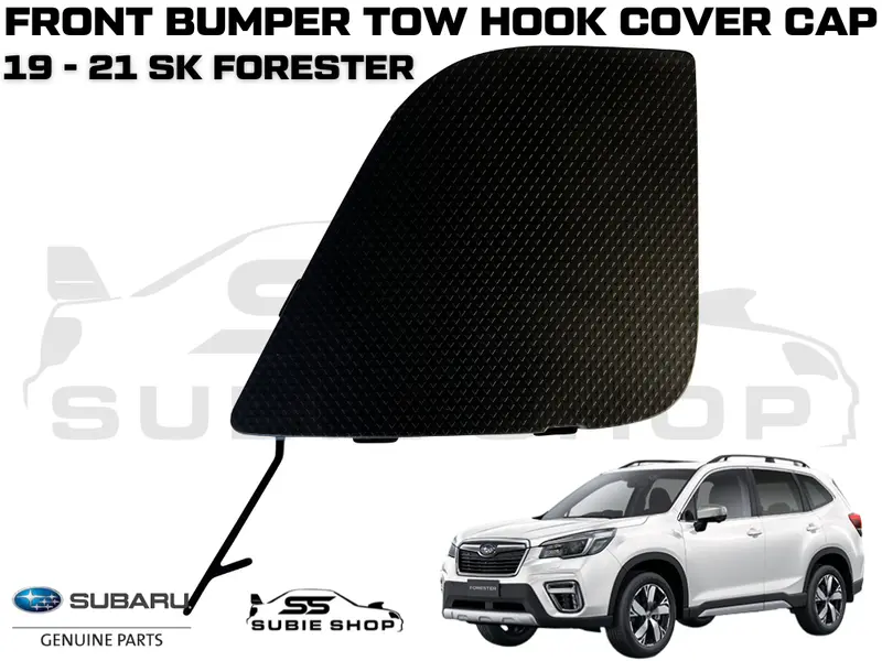 Genuine Subaru Forester Sk 19 -21 Front Bumper Bar Tow Hook Cap Cover Matt Black 1