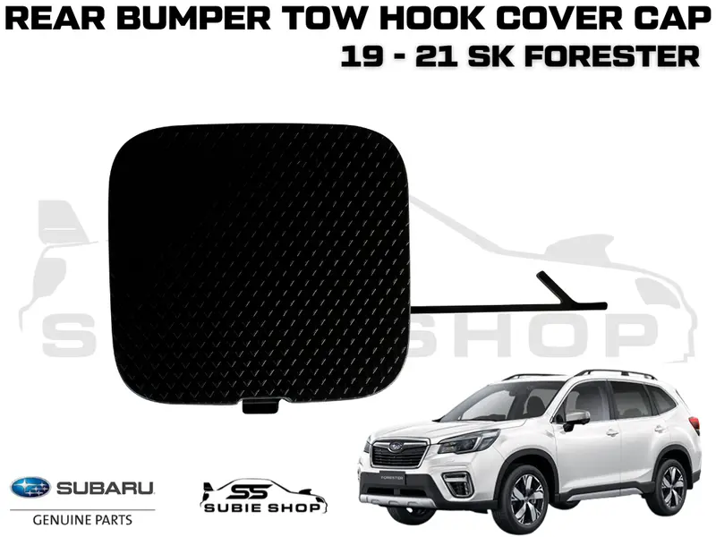 Genuine Subaru Forester Sk 19 - 21 Rear Bumper Bar Tow Hook Cap Cover Matt Black 1