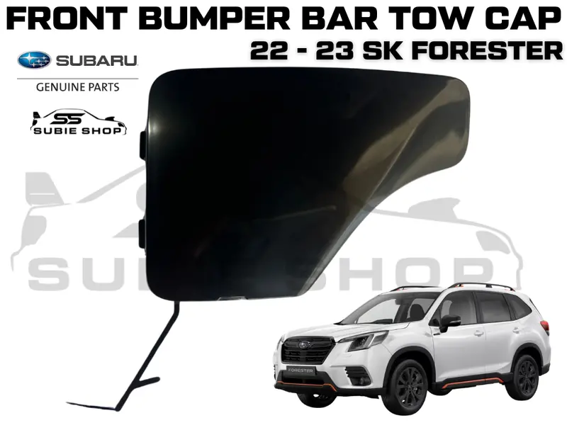 Genuine Subaru Forester Sk 22 -23 Front Bumper Bar Tow Hook Cap Cover Matt Black 1