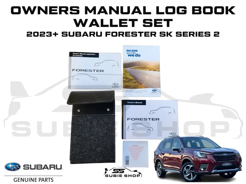 Genuine Subaru Forester Sk My23 + Factory Owners Manual Log Book Wallet Set 1
