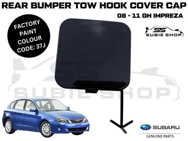 Genuine Subaru Impreza 08 - 11 Gh Ge Rear Bumper Bar Tow Hook Cap Cover Black 32J 1