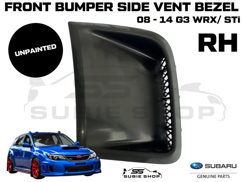 Genuine Subaru Impreza 08-14 G3 Wrx Sti Front Bumper Corner Side Vent Unpainted 1