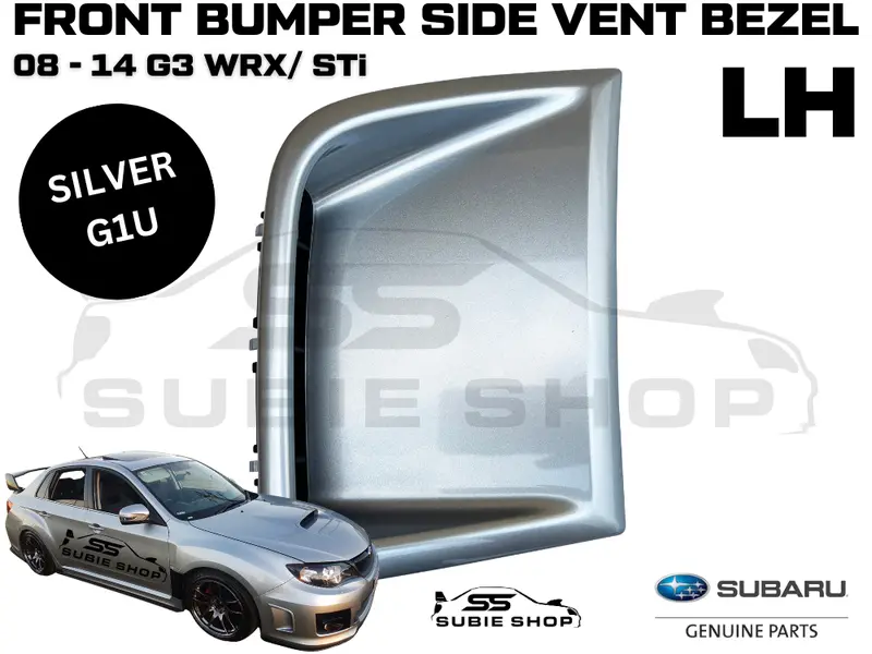 Genuine Subaru Impreza 08 -14 G3 Wrx Sti Front Bumper Side Vent Bezel Silver G1u 1