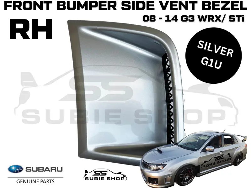 Genuine Subaru Impreza 08 -14 G3 Wrx Sti Front Bumper Side Vent Bezel Silver G1u 1