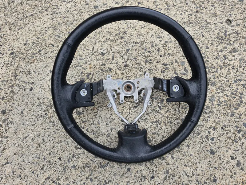 Genuine Subaru Impreza 08 - 14 Gh Rs G3 Wrx Leather Steering Wheel Black Good 1