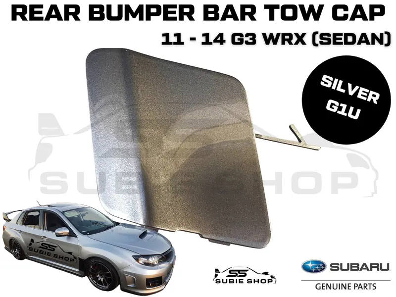 Genuine Subaru Impreza 11-14 G3 Wrx Rear Bumper Bar Tow Hook Cap Cover Silver G1 1
