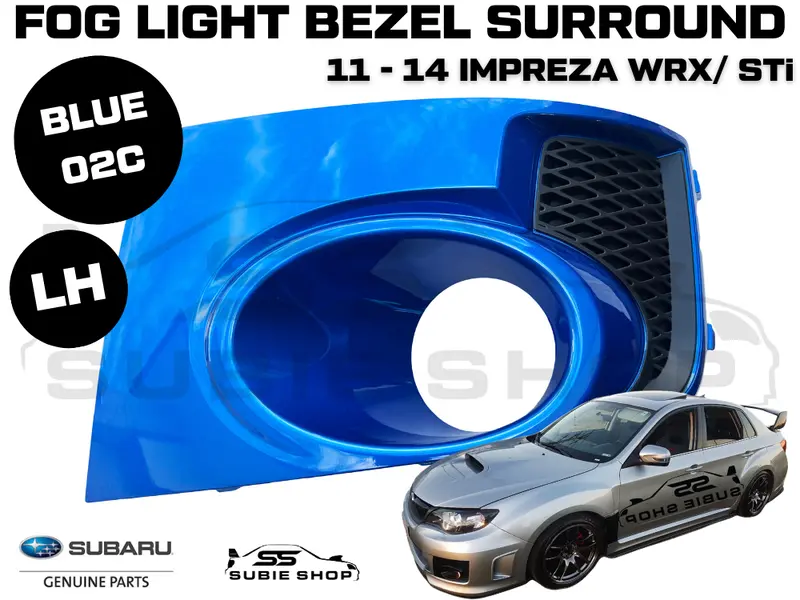Genuine Subaru Impreza 11-14 Wrx Sti Fog Light Bezel Cover Surround Blue 02C Lh 1