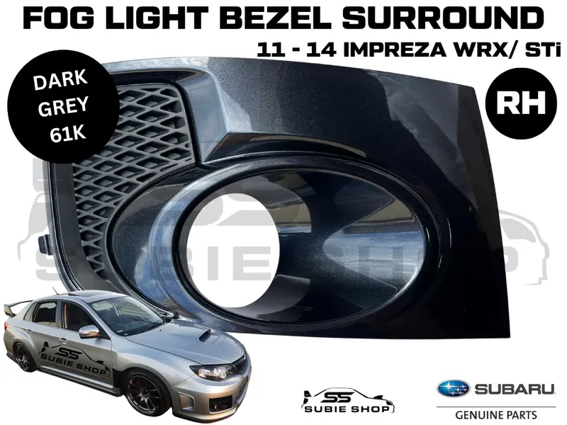 Genuine Subaru Impreza 11-14 Wrx Sti Fog Light Bezel Cover Surround Grey 61K Rh 1