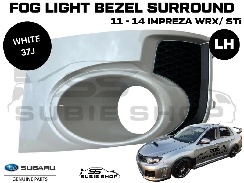 Genuine Subaru Impreza 11-14 Wrx Sti Fog Light Bezel Cover Surround White 37J Lh 1