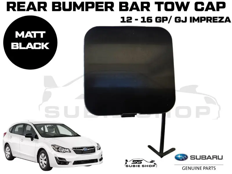Genuine Subaru Impreza 12-16 Gp Gj Rear Bumper Bar Tow Hook Cap Cover Matt Black 1