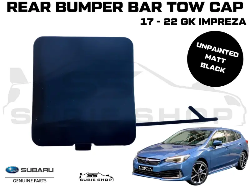Genuine Subaru Impreza 17 - 22 Gk Hatch Rear Bumper Bar Tow Hook Cap Cover Black 1