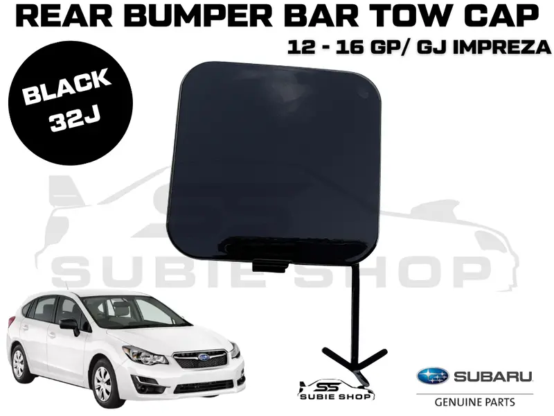 Genuine Subaru Impreza 2012-16 Gp Gj Rear Bumper Bar Tow Hook Cap Cover Black 32 1
