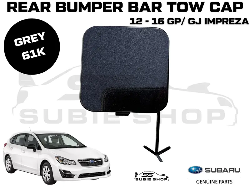 Genuine Subaru Impreza 2012-16 Gp Gj Rear Bumper Bar Tow Hook Cap Cover Grey 61K 1