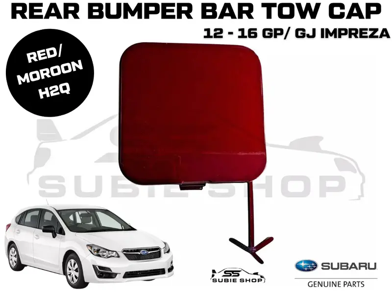 Genuine Subaru Impreza 2012-16 Gp Gj Rear Bumper Bar Tow Hook Cap Cover Maroon H 1