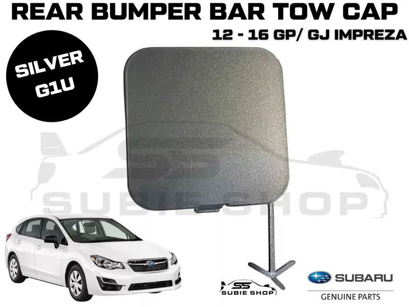 Genuine Subaru Impreza 2012-16 Gp Gj Rear Bumper Bar Tow Hook Cap Cover Silver G 1