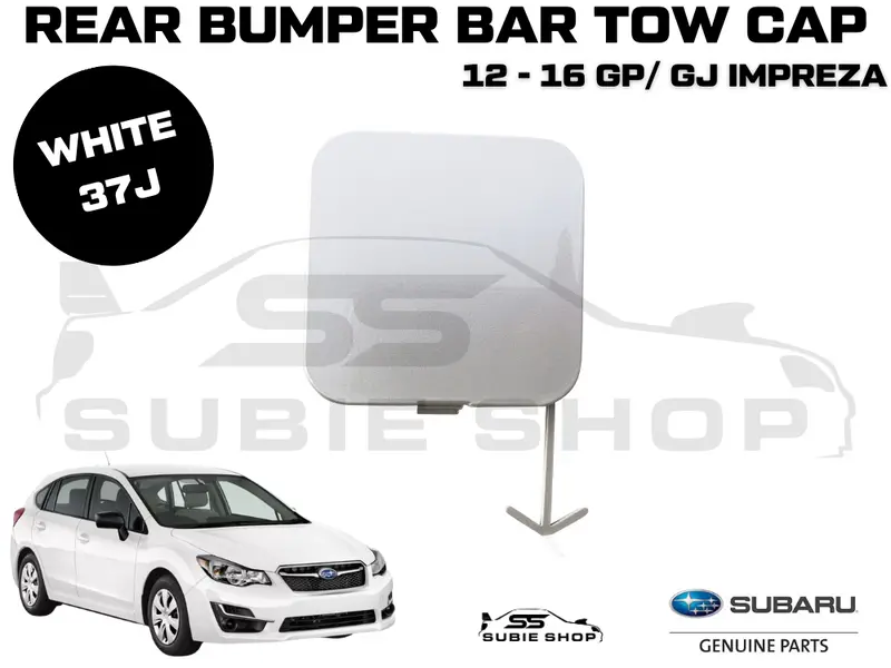 Genuine Subaru Impreza 2012-16 Gp Gj Rear Bumper Bar Tow Hook Cap Cover White 37 1