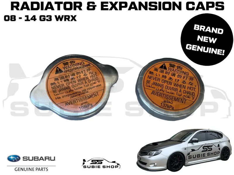 Genuine Subaru Impreza G3 Wrx Ej255 08-14 Turbo Radiator Expansion Tank Cap Pair 1