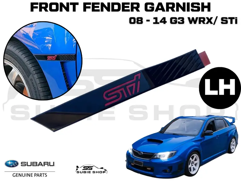 Genuine Subaru Impreza G3 Wrx Sti  2008 - 14 Front Guard Fender Badge Trim Left 1