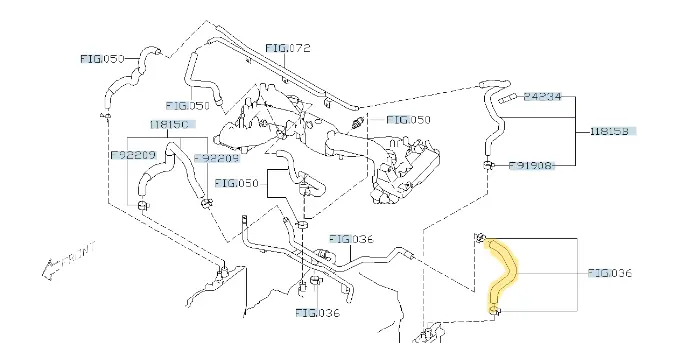 Genuine Subaru Impreza G3 Wrx Sti Turbo Ej257 08-14 Pcv Vacuum Air Oil Hose Pipe 2