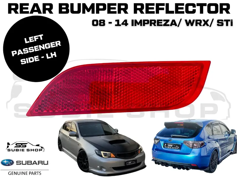 Genuine Subaru Impreza Gh 08-14 Rear Bumper Bar Reflector Trim Insert Red Left 1