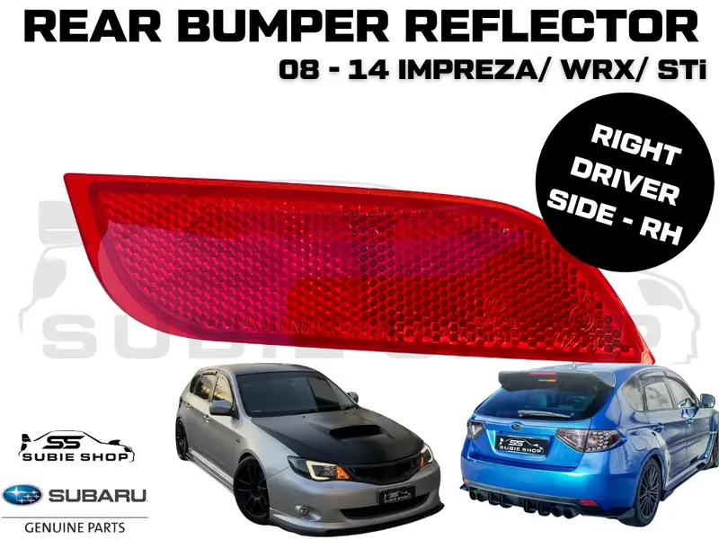 Genuine Subaru Impreza Gh 08-14 Rear Bumper Bar Reflector Trim Insert Red Right 1