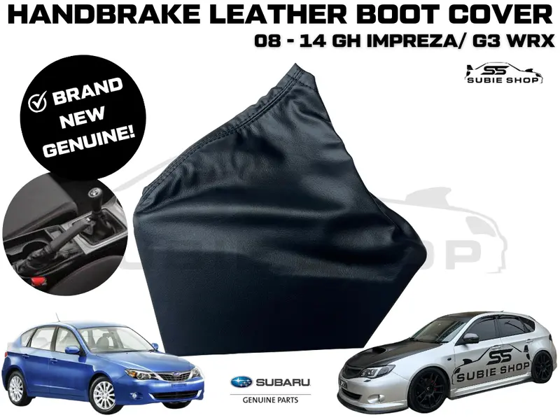 Genuine Subaru Impreza Gh Wrx Sti G3 08 - 14 Black Hand Brake Leather Boot Cover 1
