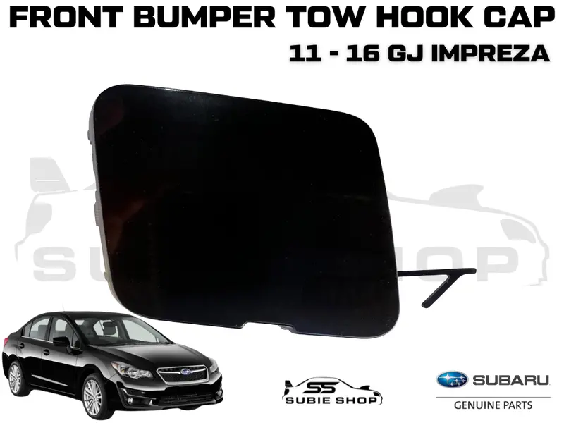 Genuine Subaru Impreza Gj 11 - 16 Front Bumper Bar Tow Hook Cap Cover Matt Black 1