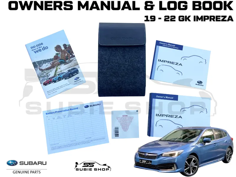 Genuine Subaru Impreza Gk 19 -22 Factory Owners Manual Log Book Wallet Set Pouch 1