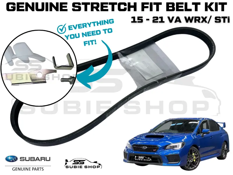 Genuine Subaru Impreza Va Wrx Sti Ej257 Turbo 2015 - 21 Ac Stretch Fit Belt Kit 1