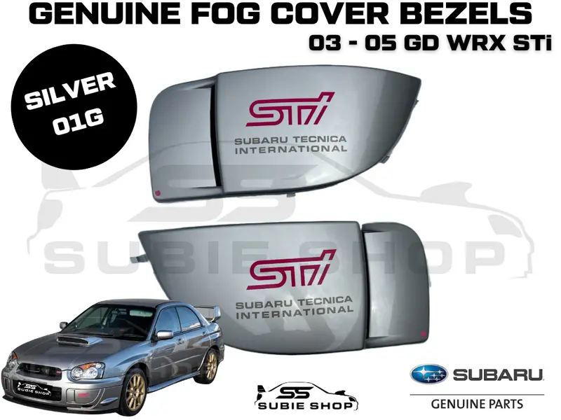 Genuine Subaru Impreza Wrx Blob Sti 03 - 05 Fog Light Covers Surround Silver 01G 1