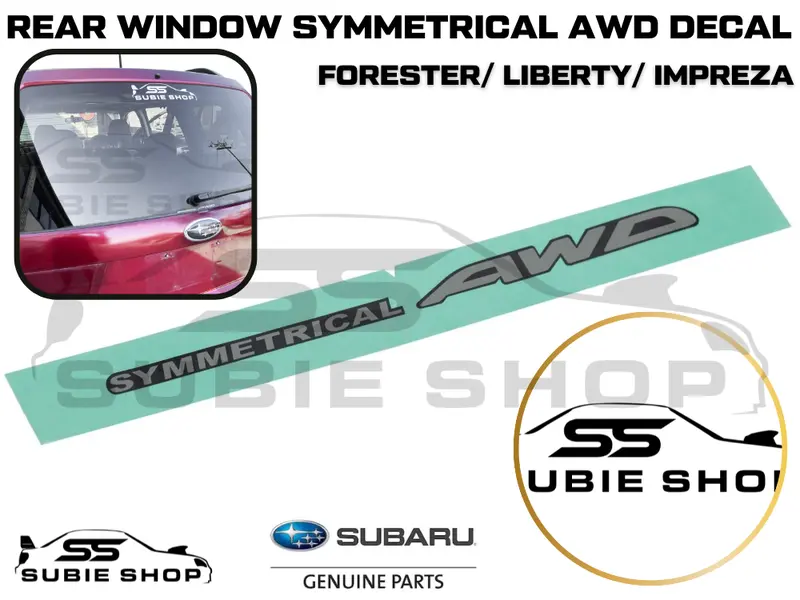Genuine Subaru Impreza Wrx Forester Liberty Brz Symmetrical Awd Window Sticker 1