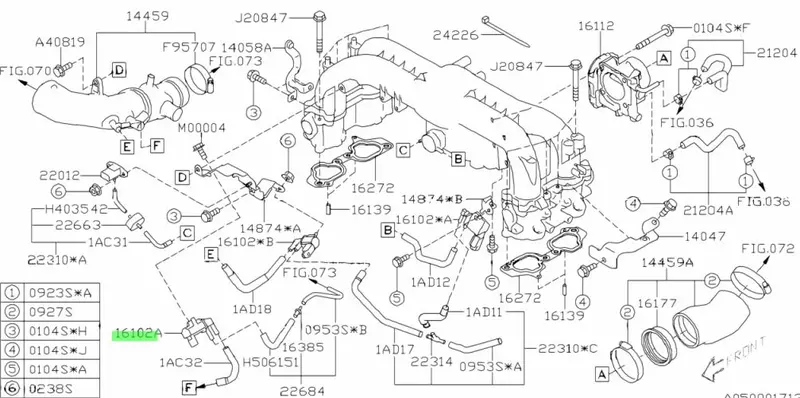 Genuine Subaru Impreza Wrx G3 Ej255 08-14 Boost Sensor Solenoid Purge Valve 2