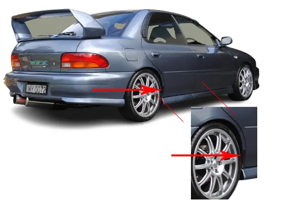 Genuine Subaru Impreza Wrx Gc8 Gf8 92-00 Dog Leg Mould Wheel Arch Trim Panel Rh 2
