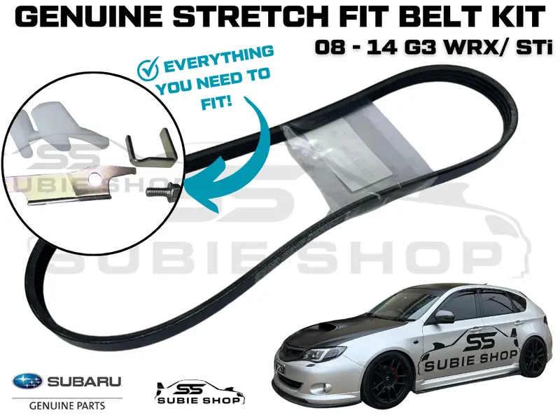 Genuine Subaru Impreza Wrx Sti G3 Ej255 257 Turbo 08 -14 Ac Stretch Fit Belt Kit 1