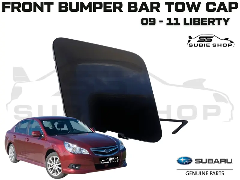 Genuine Subaru Liberty 09 - 11 Front Bumper Bar Tow Hook Cap Cover Matt Black 1