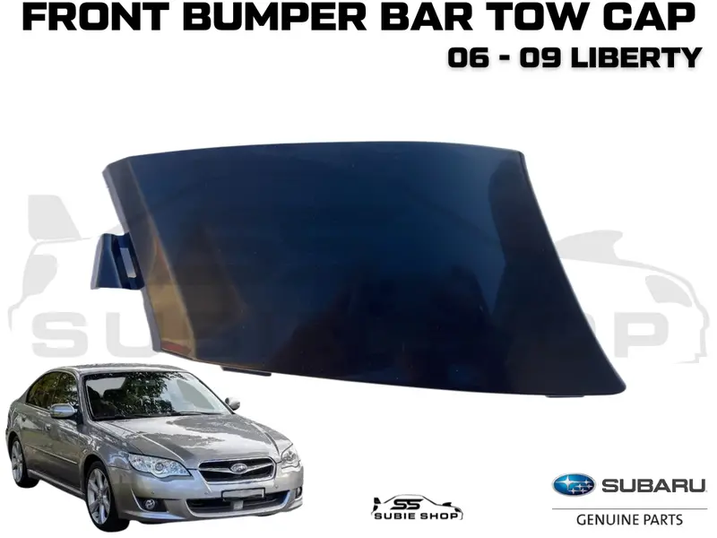 Genuine Subaru Liberty 2006 - 09 Front Bumper Bar Tow Hook Cap Cover Matt Black 1
