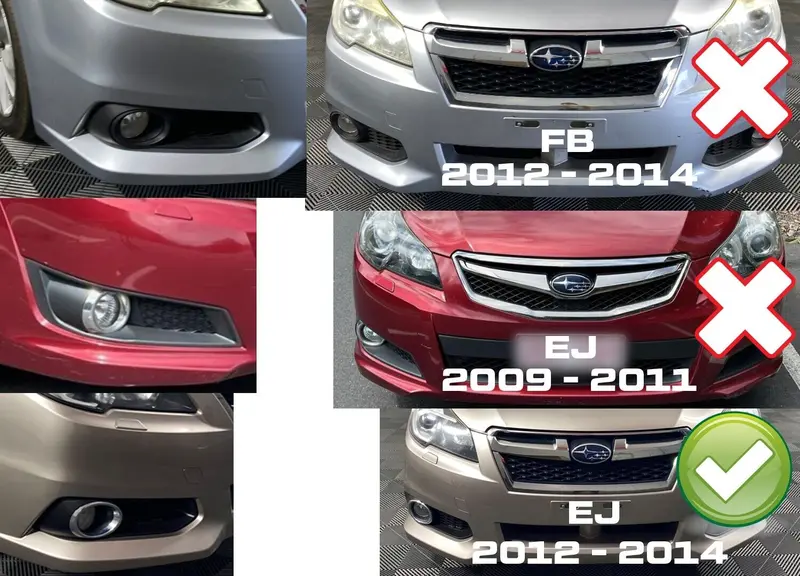 Genuine Subaru Liberty 2012 - 14 Front Bumper Bar Tow Hook Cap Cover Matt Black 2