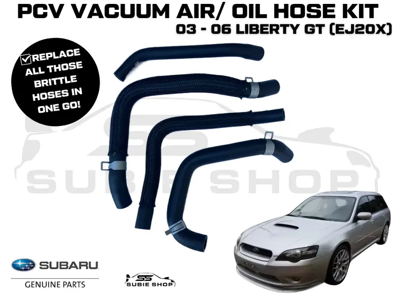 Genuine Subaru Liberty Gt Turbo Ej20x 2003 - 06 Pcv Vacuum Air Oil Hose Pipe Set 1