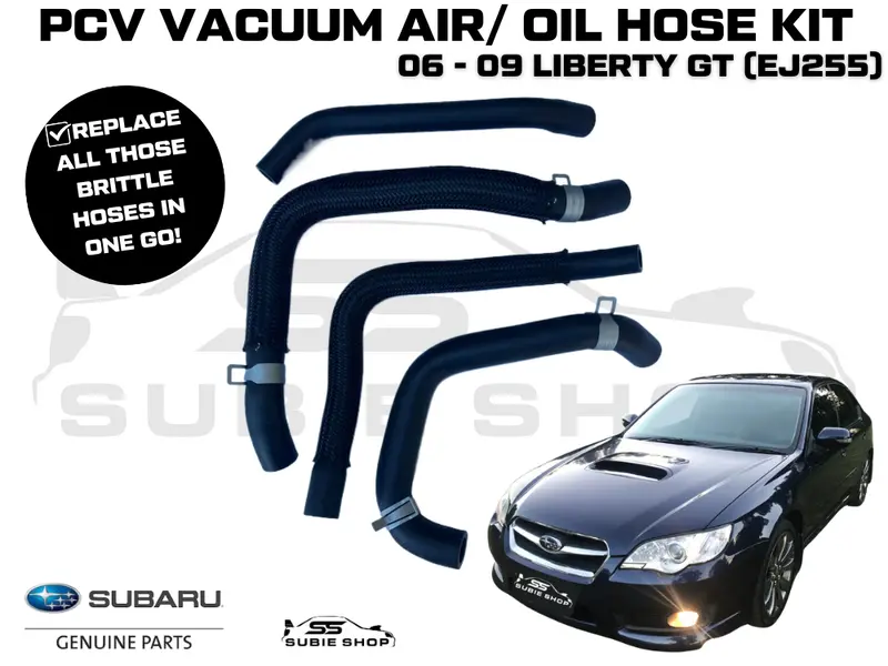 Genuine Subaru Liberty Gt Turbo Ej255 2006 - 09 Pcv Vacuum Air Oil Hose Pipe Set 1