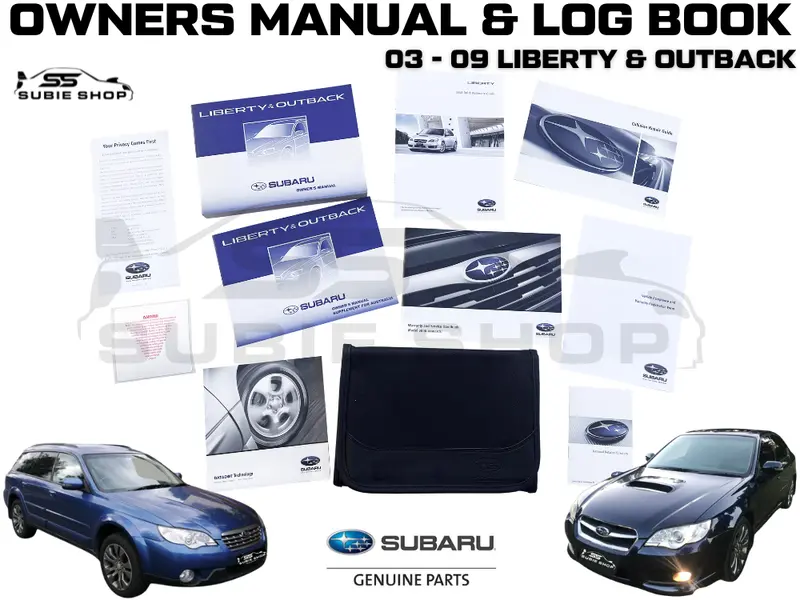 Genuine Subaru Liberty Outback 06 09 Factory Owners Manual Log Book Wallet Pouch 1