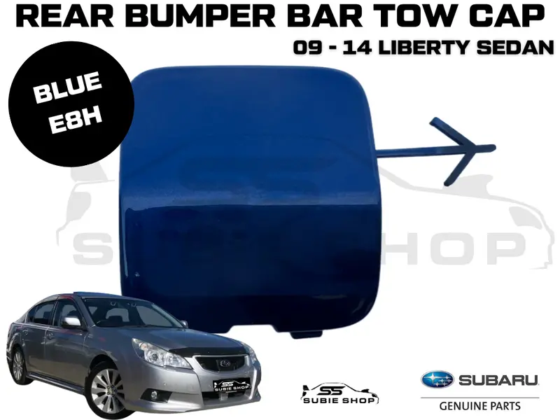 Genuine Subaru Liberty Sedan 09 - 14 Rear Bumper Bar Tow Hook Cap Cover Blue E8h 1