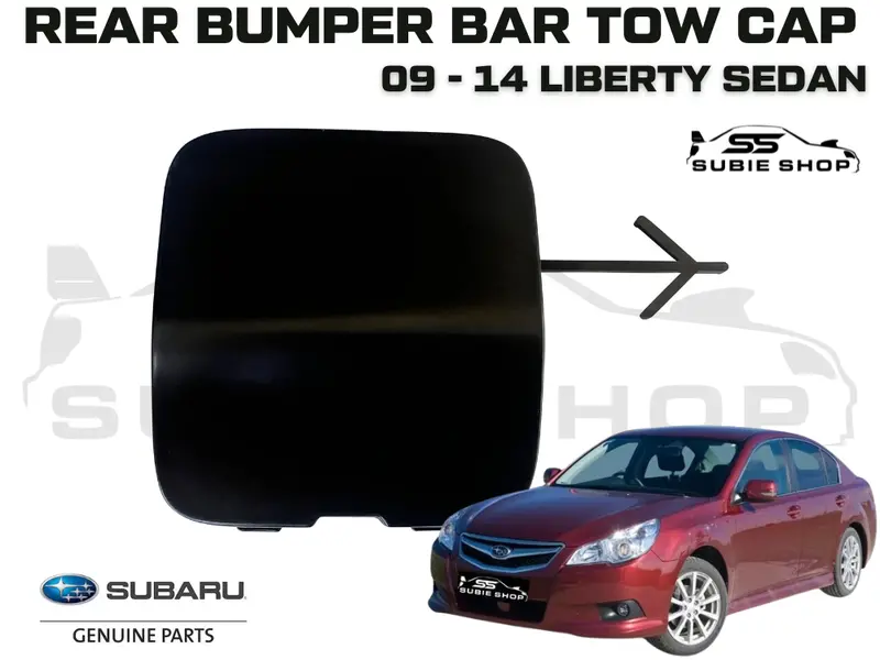 Genuine Subaru Liberty Sedan 09-14 Rear Bumper Bar Tow Hook Cap Cover Matt Black 1