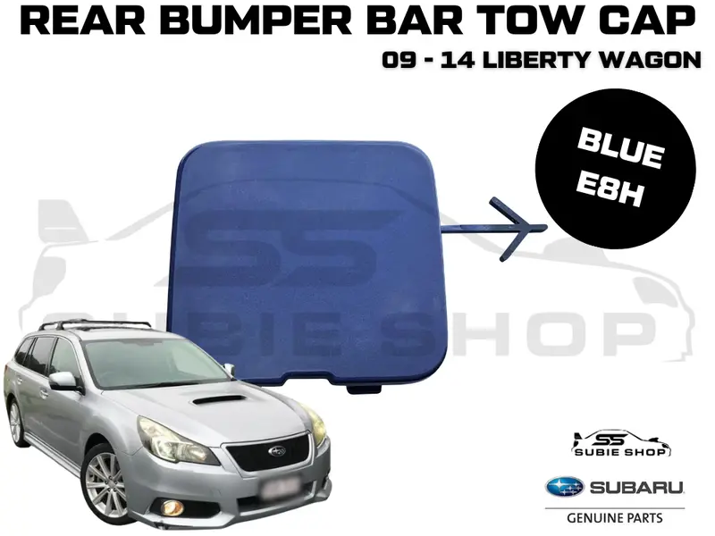 Genuine Subaru Liberty Wagon 09 - 14 Rear Bumper Bar Tow Hook Cap Cover Blue E8h 1