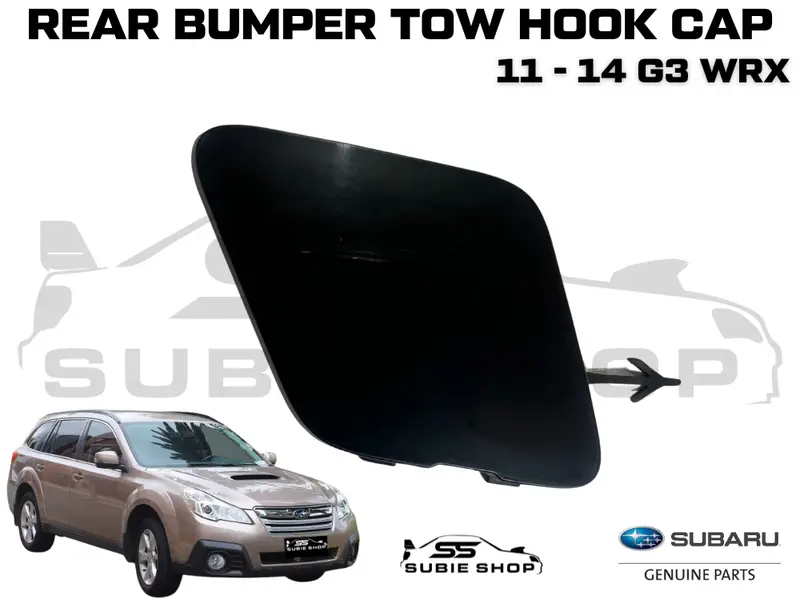 Genuine Subaru Outback Bm 13 - 14 Front Bumper Bar Tow Hook Cap Cover Matt Black 1