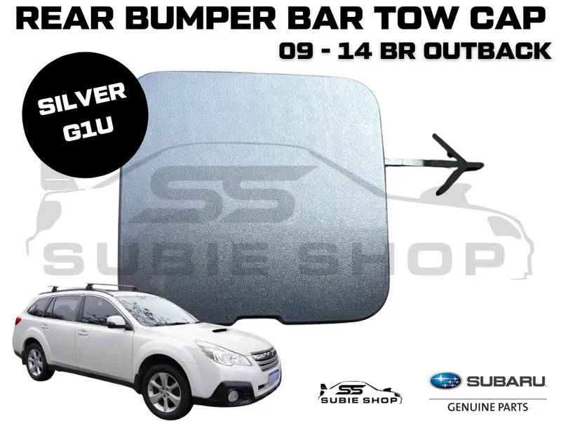 Genuine Subaru Outback Br 09 - 14 Rear Bumper Bar Tow Hook Cap Cover Silver Tq 1