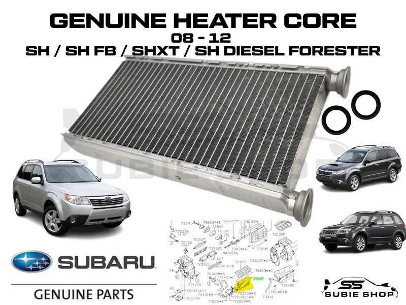 Genuine Subaru Sh/Sh Fb/Shxt/Sh Diesel Forester 08-12 Heater Core Hvac Radiator 1