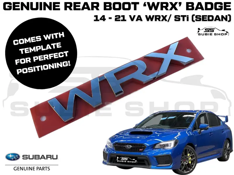 Genuine Subaru Va Wrx Sti 14-21 Sedan Rear Boot Badge Logo Emblem Chrome Letters 1