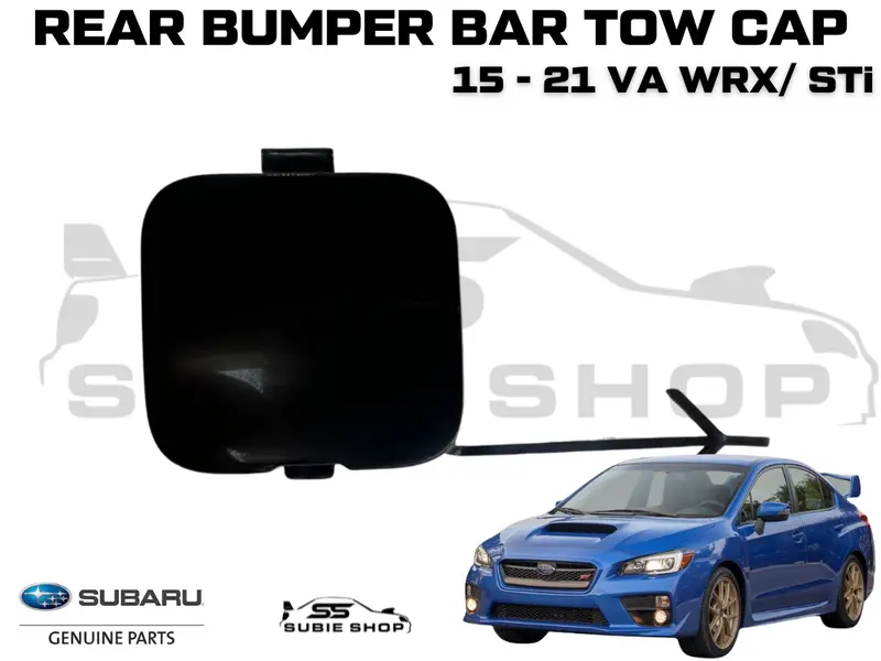 Genuine Subaru Va Wrx Sti 15 - 21 Rear Bumper Bar Tow Hook Cap Cover Matt Black 1
