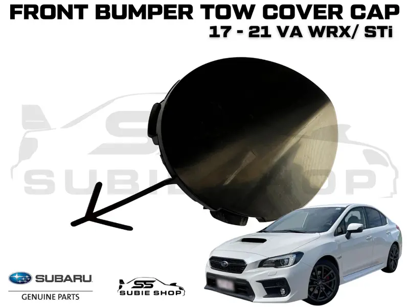 Genuine Subaru Va Wrx Sti 17 - 21 Front Bumper Bar Tow Hook Cap Cover Matt Black 1
