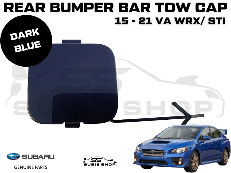 Genuine Subaru Va Wrx Sti 2015 -21 Rear Bumper Bar Tow Hook Cap Cover Dark Blue 1
